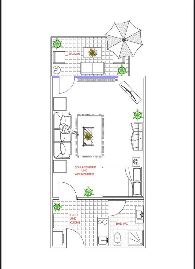 Deluxe Apartment 2 - Ruhe Oase - 1Zkb Balkon - Parkplatz Bad Nauheim Exterior foto